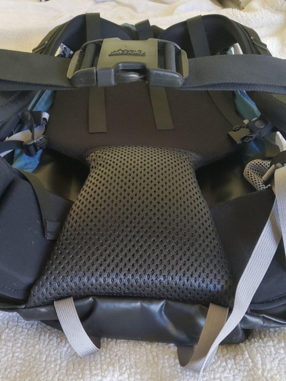 Gregory Shasta Internal Frame Hiking Backpack 82L Blue Gray Camping Expedition M - Picture 3 of 11